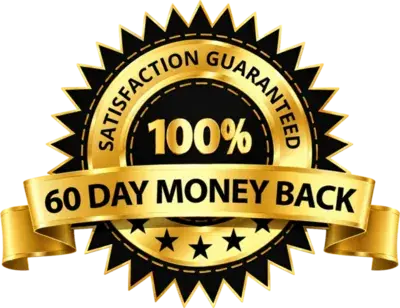100% satisfaction guaranteed, 60 day money back